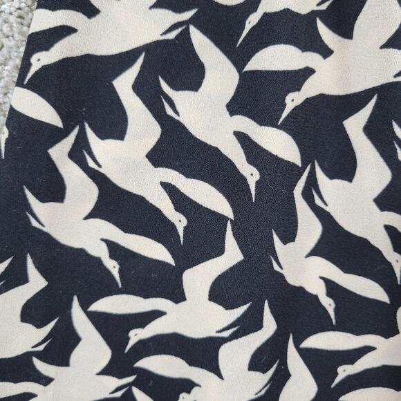 RACHEL Rachel Roy Strapless Bird Print Dress‎ Womens M Black Cream - Picture 11 of 12